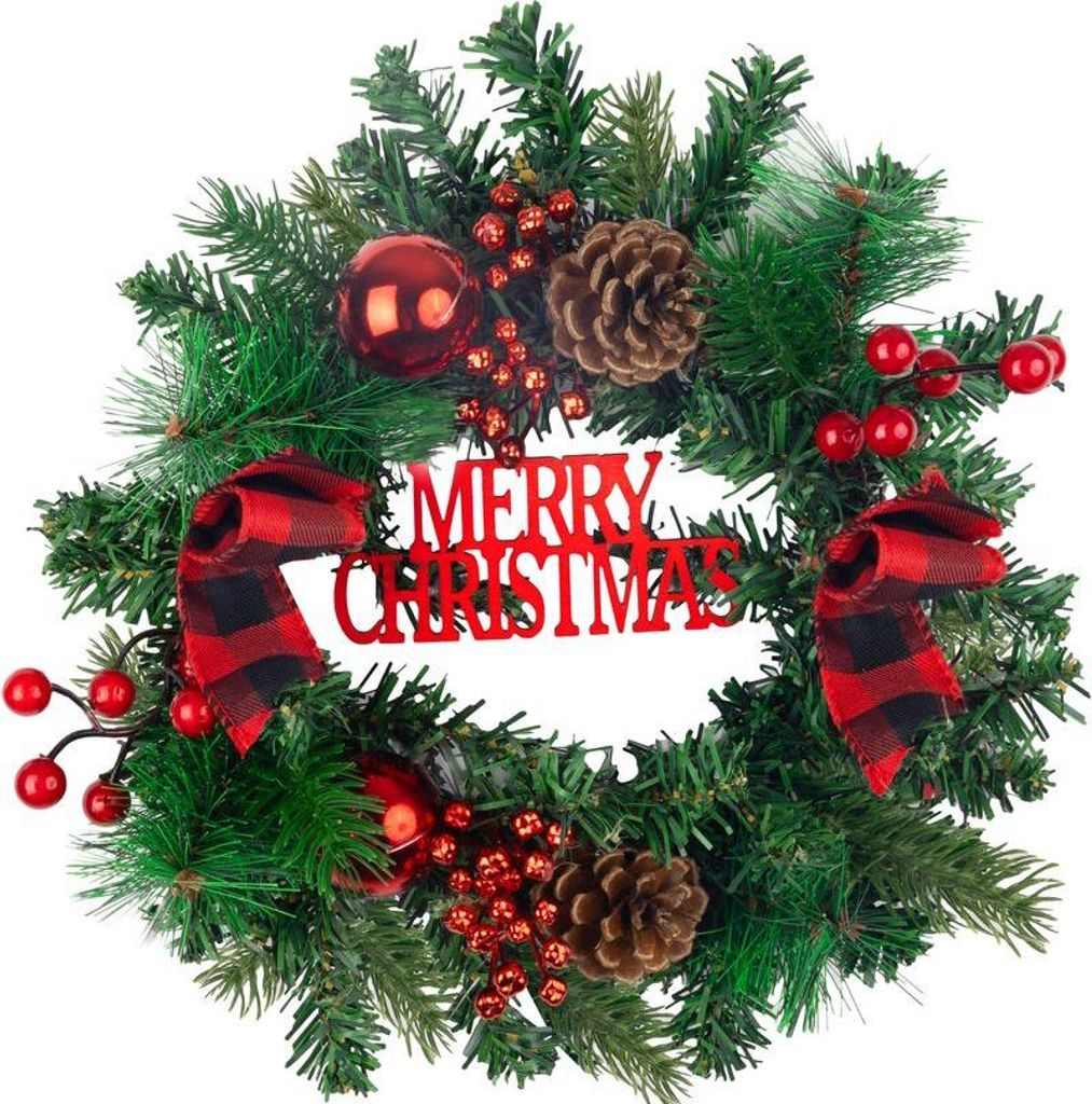 Dekoration MagicHome Weihnachten, Kranz, Durchmesser 25 cm