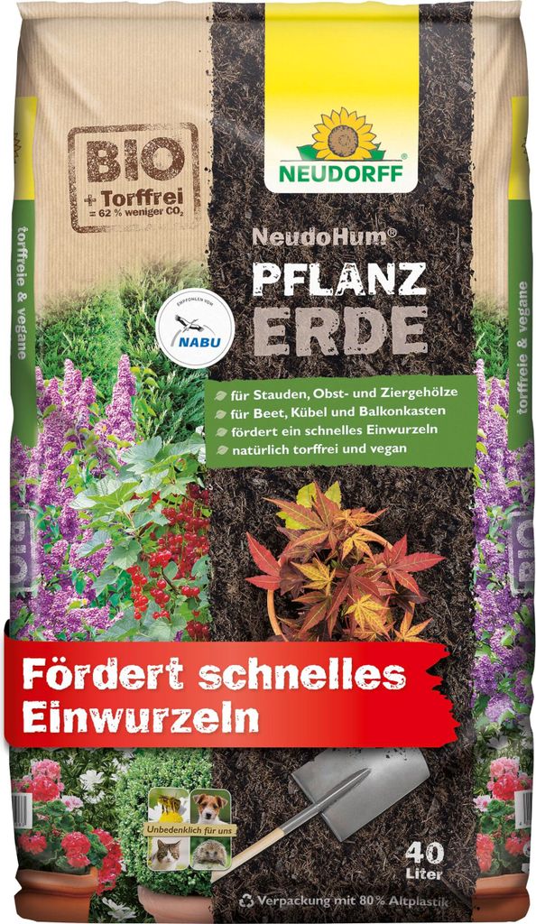Stauden, Obst, Ziergehölze, Beet, Kübel, Balkonkasten, fördert schnelles Einwurzeln, torffrei, vegan