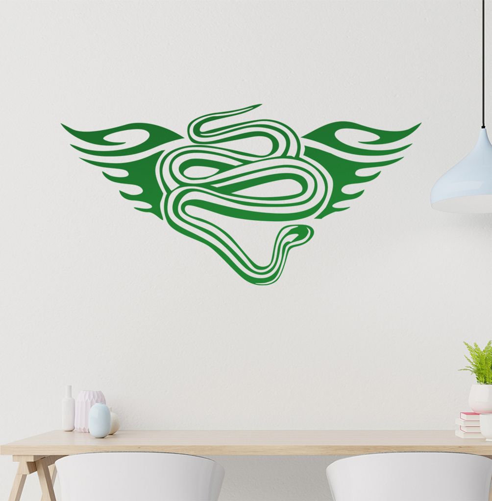 Tribal Schlange Wandtattoo in 6 Größen - Wandaufkleber Wall Sticker - Dekoration, Küche, Wohnzimmer, Schlafzimmer, Badezimmer