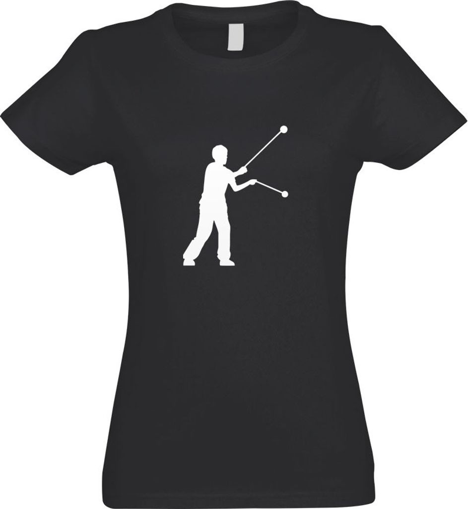 Kiwistar - T-Shirt tailliert - Damen - Graphit - Jo-Jo - JoJo YoYo Sportler - mit Motiv Bedruckt - Funshirt Design - Sport - Freizeit - Damen - XXL