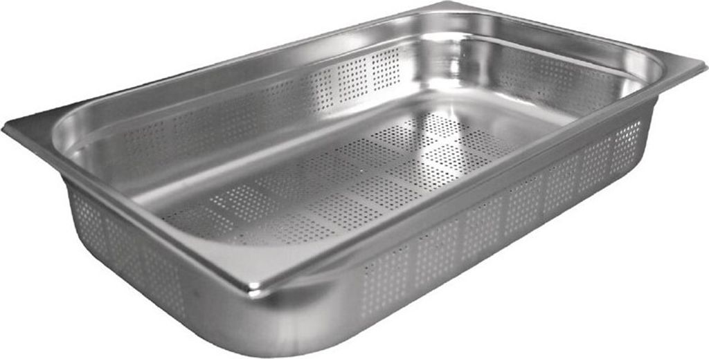 Vogue Gn-Behälter Edelstahl 6,5Cm Gn1/1 Gelocht