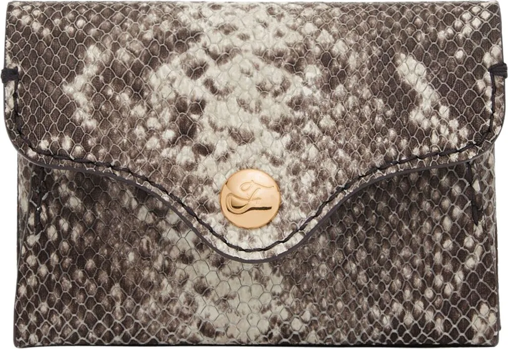 Fossil Heritage Card Case Python multicolore étui carte de crédit luxe