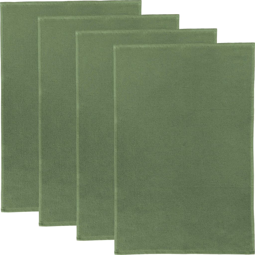 Erwin Müller Frottier-Geschirrtuch 4er-Pack oliv 50x70 cm