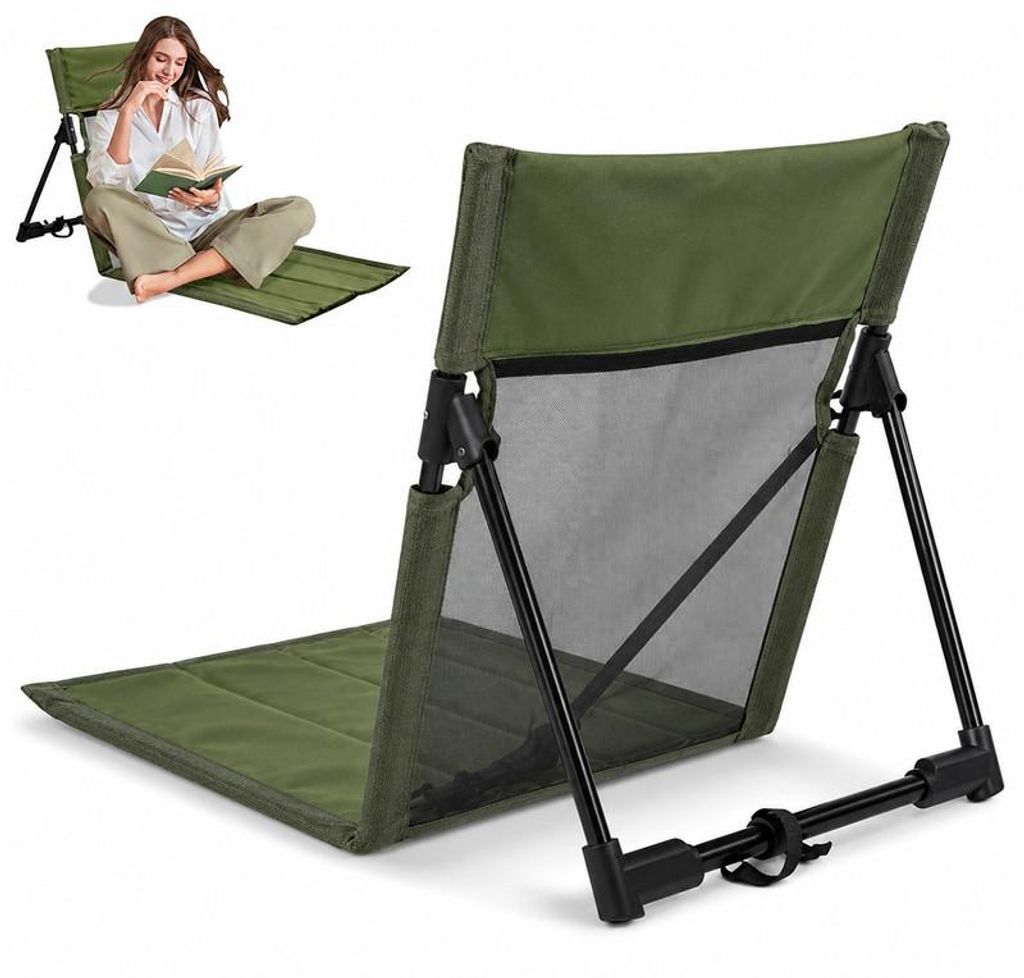 Strandmatte mit Rückenlehne,Strand Klappstuhl,Klappbar Strandstuhl,Tragbar Leichter Strandstuhl,Tragbare Strandliege Faltbarer Campingstuhl Lieges...