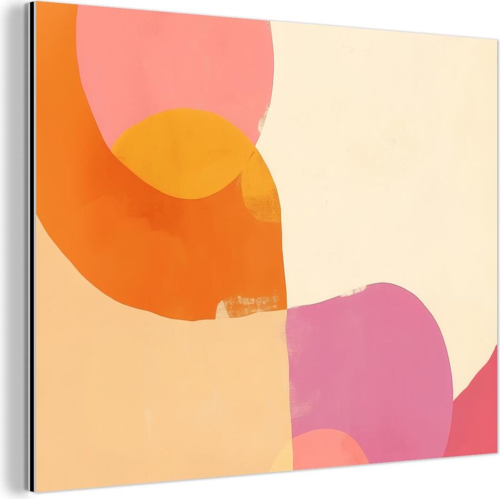 MuchoWow Wanddekoration Metall Metallbild Wandkunst 40x30 cm Formen - Abstrakt - Farbenfroh MuchoWow Aluminium Gemälde - Dekoration Wohnzimmer