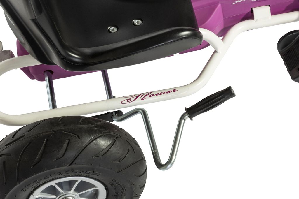 ROLLY TOYS Ferbedo Go Kart at X-Racer 105007 Go Kart avec Volant sonore et pneus à air Noir pour Enfants de 3 à 8 Ans