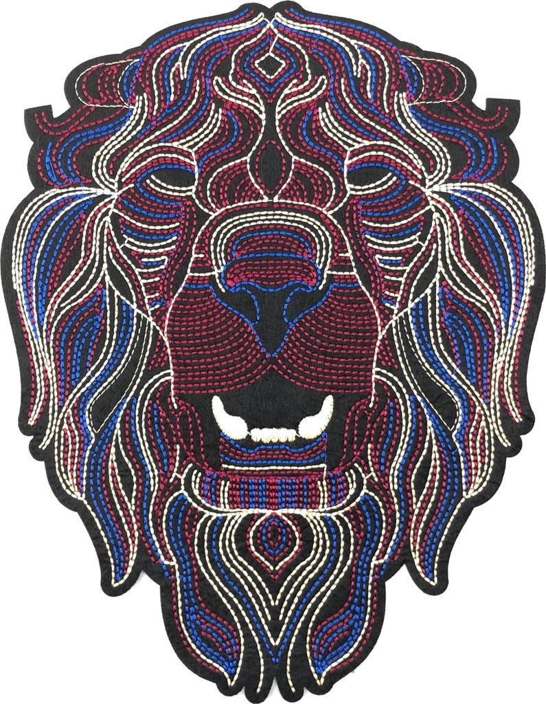 Löwe-Emblem-Aufnäher XXL zum Aufbügeln