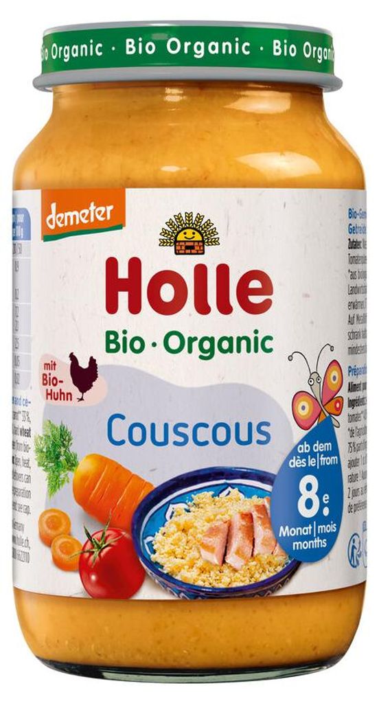 WARZYWA Z KURCZAKIEM I KASZĄ KUSKUS OD 8 MIESIĄCA DEMETER BIO 220 g (SŁOIK) - HOLLE