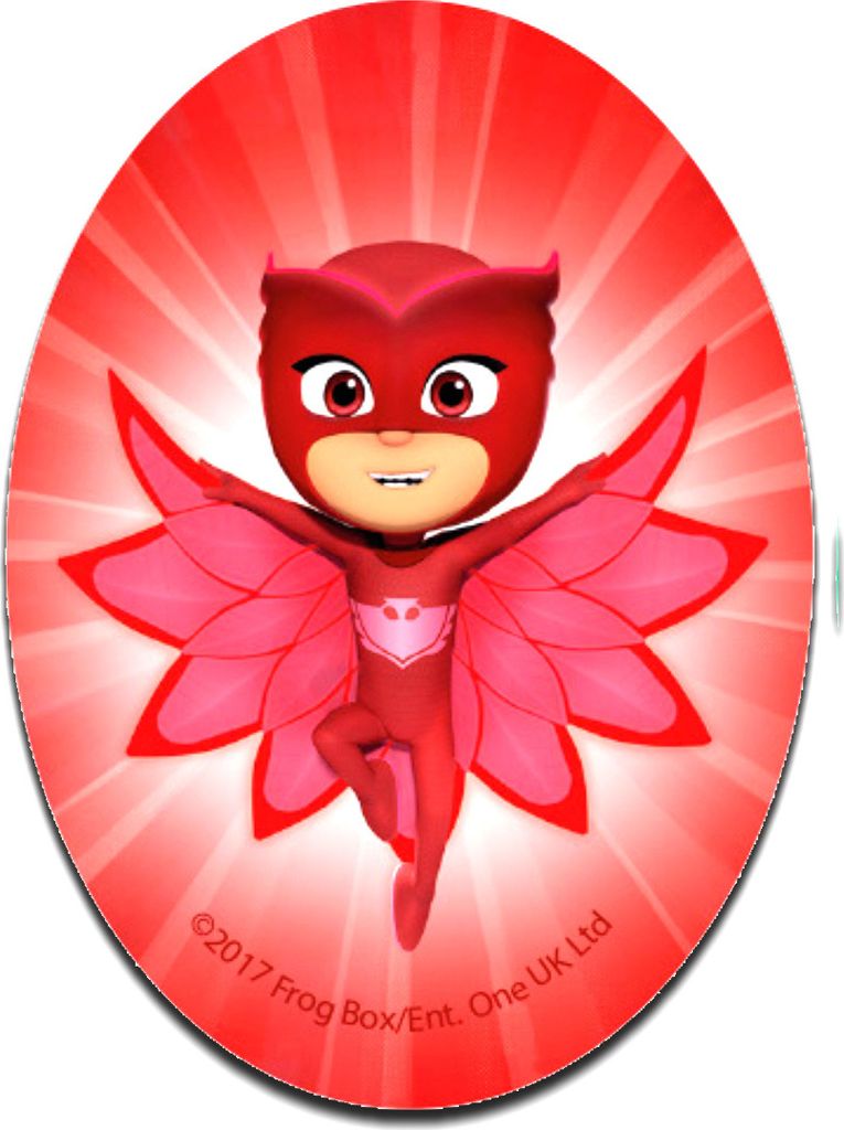 Disney Pj Masks Pyjamahelden Owlette - Aufnäher, Bügelbild, Aufbügler, Applikationen, Patches, Flicken, Zum Aufbügeln, Größe: 11 x 8 cm