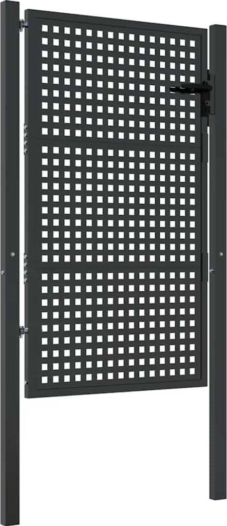 vidaXL Gartentor Anthrazit 100x150 cm Stahl