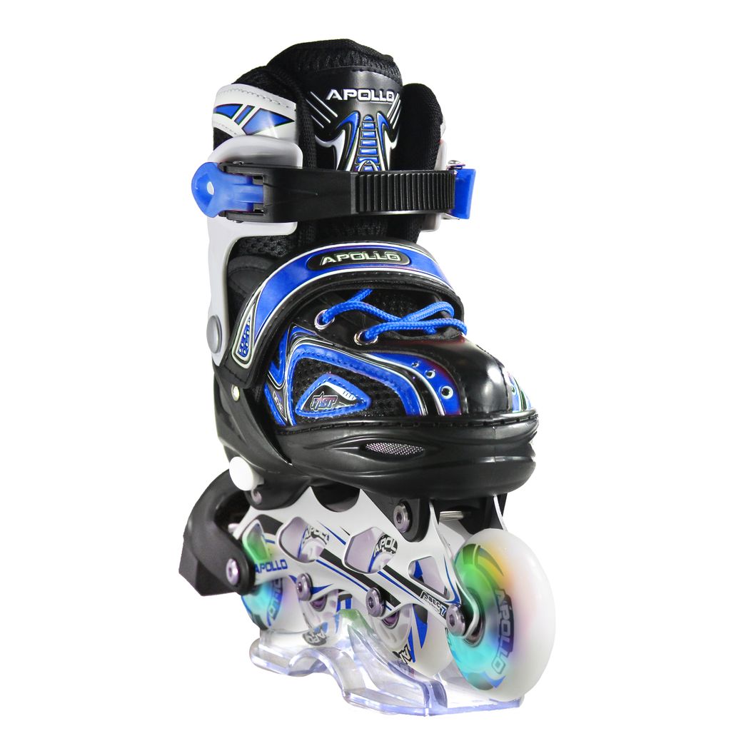 Kinder Inliner Rollschuh Inline Skates Roller verstellbar 31-42 mit 4 LED Räder# 