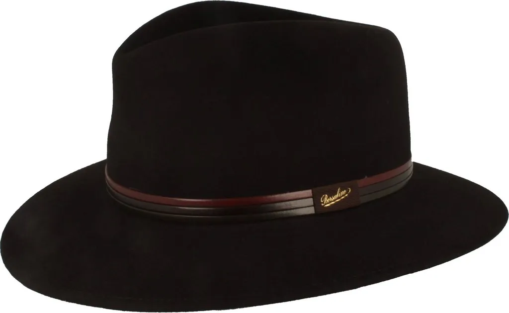 Chapeau de Pluie Borsalino en Feutre Country et Ruban de Cuir Artisanal