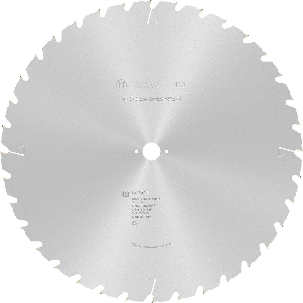 Lama circolare per legno PRO Construct, 500 x 3,8 x 30 mm Immagine del prodotto 
