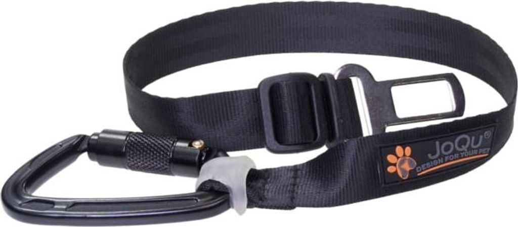 JoQu Ultra Safe Langer Auto-Sicherheitsgurt für große Hunde, Schwarz
