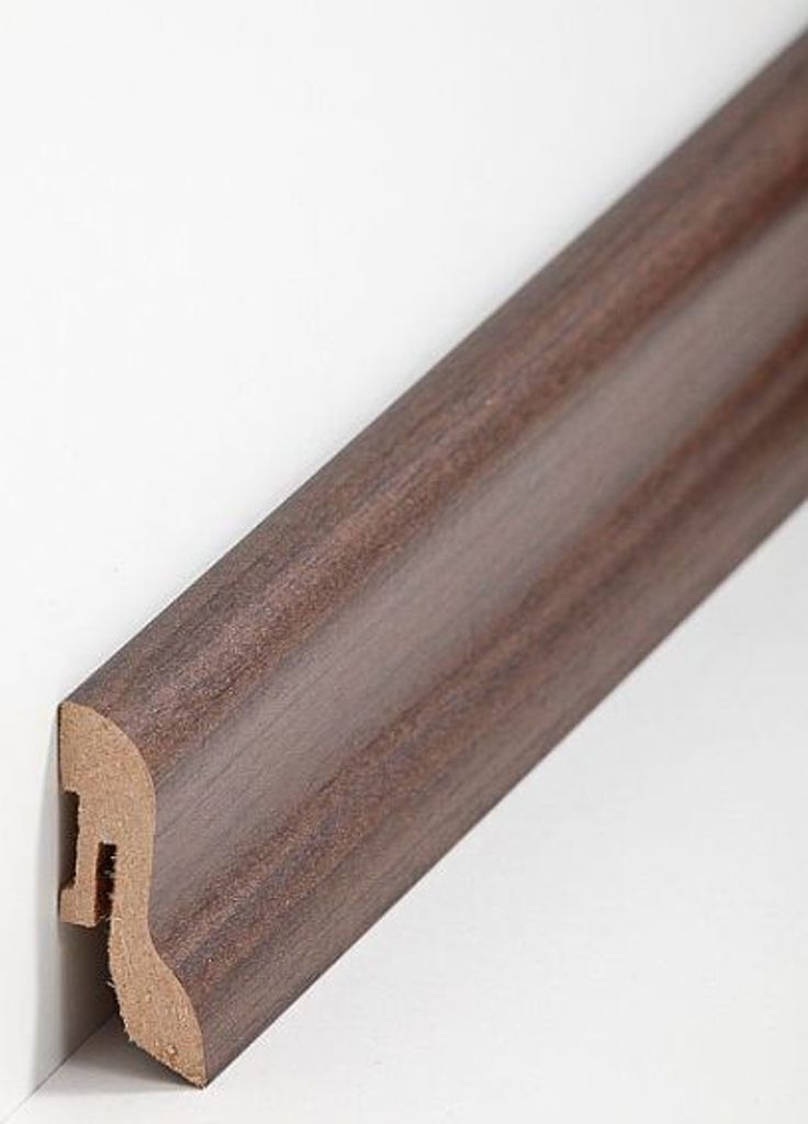 Sockelleiste Berliner Profil Hamburger Leiste 20 x 40 x 2500 mm Wenge MDF foliert Fußleiste by PROVISTON 62.5 Meter | 25 Stück