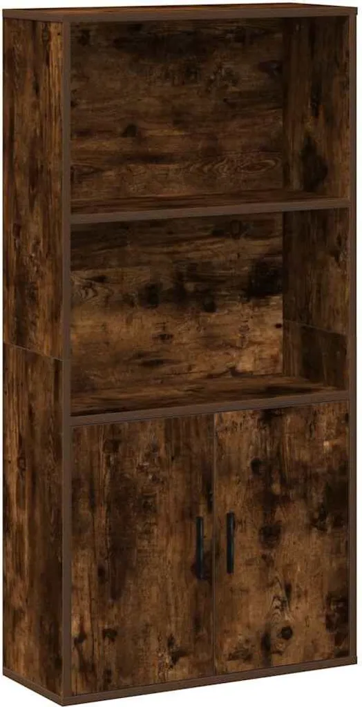Libreria SYFAX Rovere Fumo 60x24x120 cm - Scaffale Robusto in Truciolato