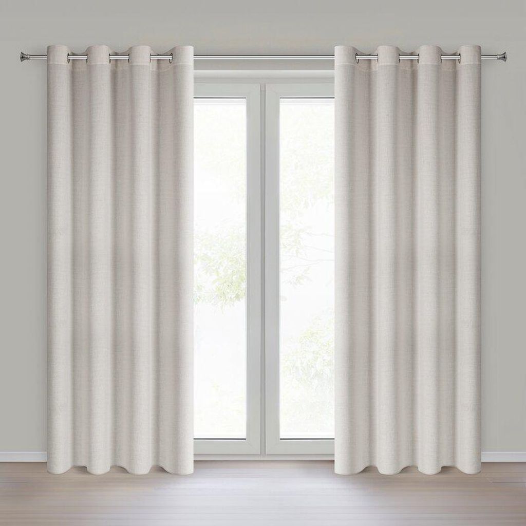 Vorhang LINDA beige 140x250 cm  Ösen Ösenvorhang Produktbild 