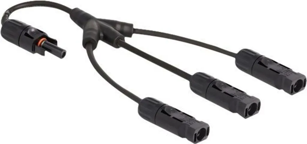 Adaptateur solaire 1 femelle à 3 mâles pour brancher plusieurs panneaux