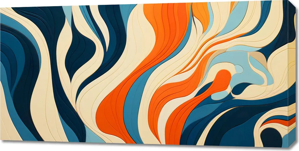 Tableau Vagues Océaniques 100x50 cm Impression HD sur Toile Haute Qualité