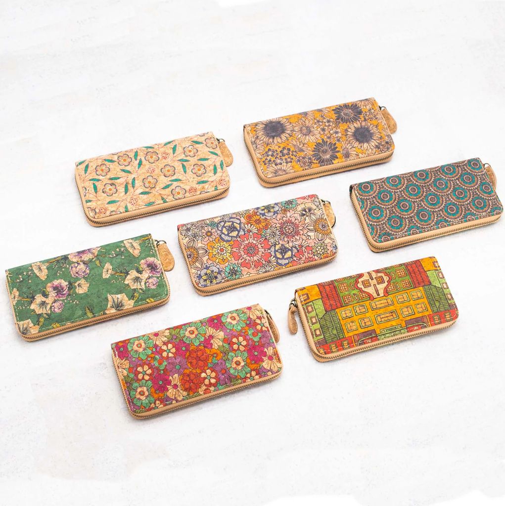 Kork Portemonnaie Minsy Geldbörse Tasche Geld Aufbewahrung wunderschöne Designs Sonnenblumen