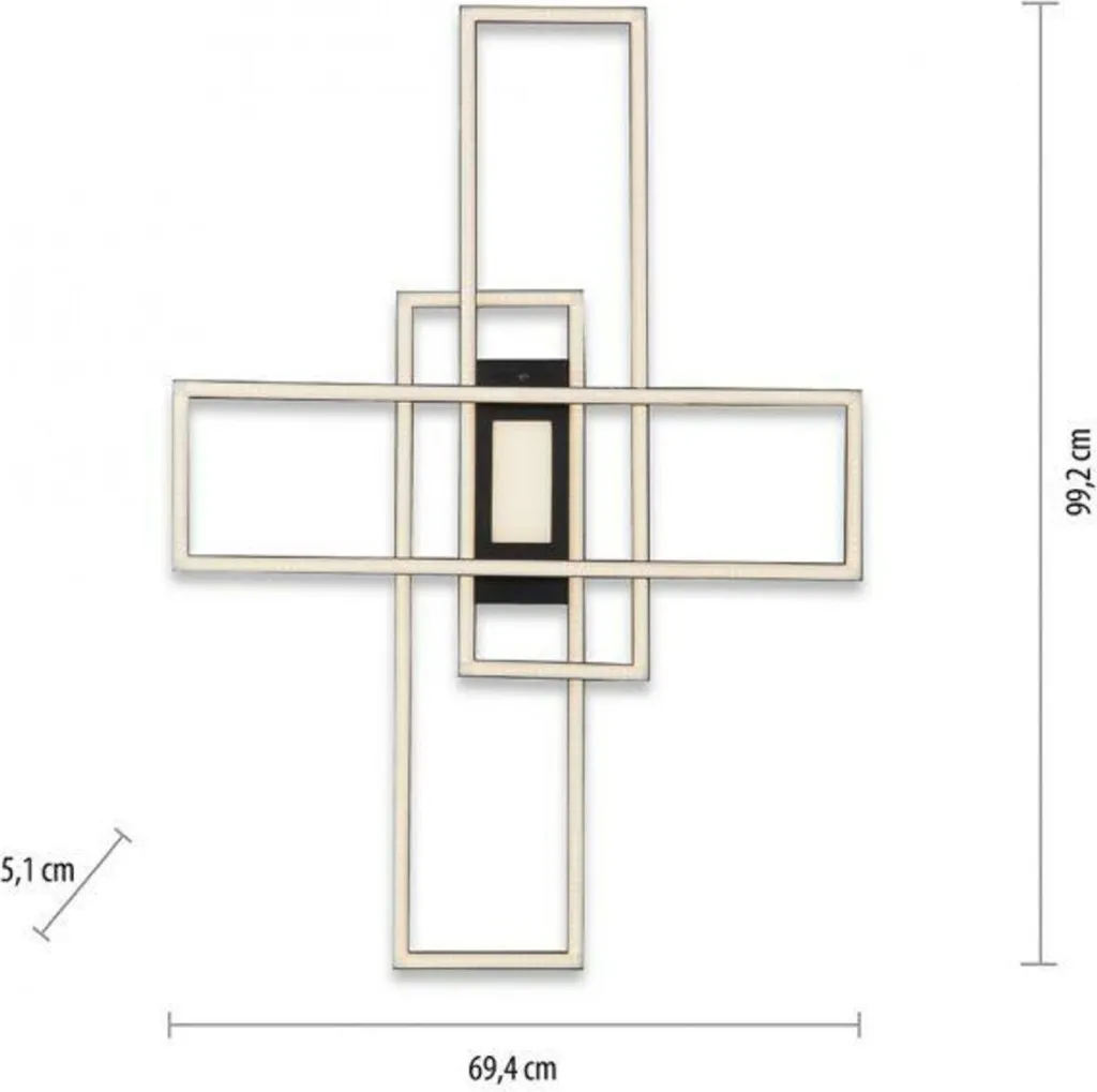 Lampada Soffitto LED 99cm Nera Dimmerabile Telecomando 230V - 8