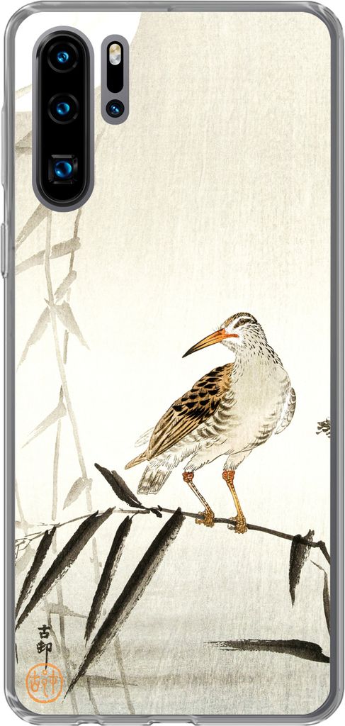 MuchoWow Handyhülle Schutzhülle Hülle für Telefoonhoesje Huawei P30 Pro Vogel - Tiere - Zweig - Vintage Silikon Softcase Handy Hülle - Schut...