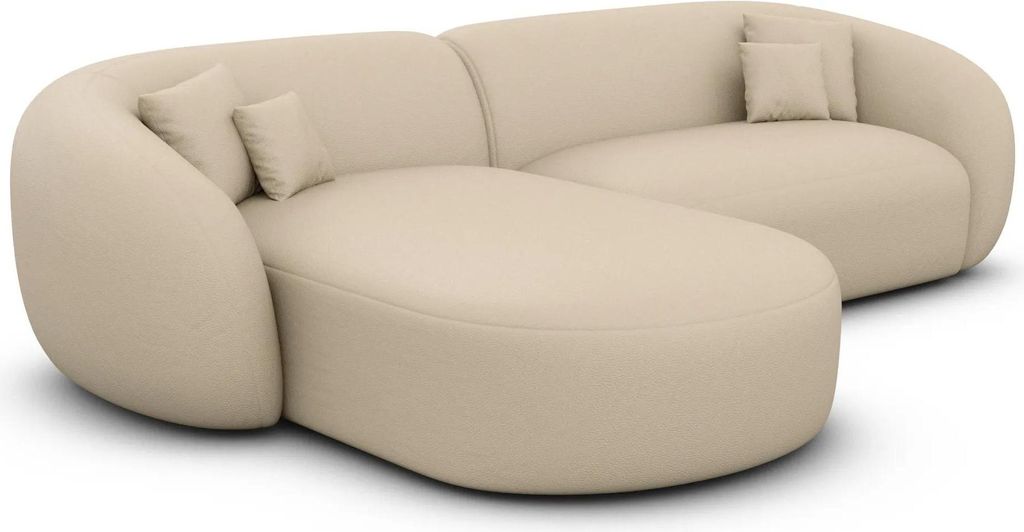 Kunstleder L-Form Sofa Gaia Beige Links