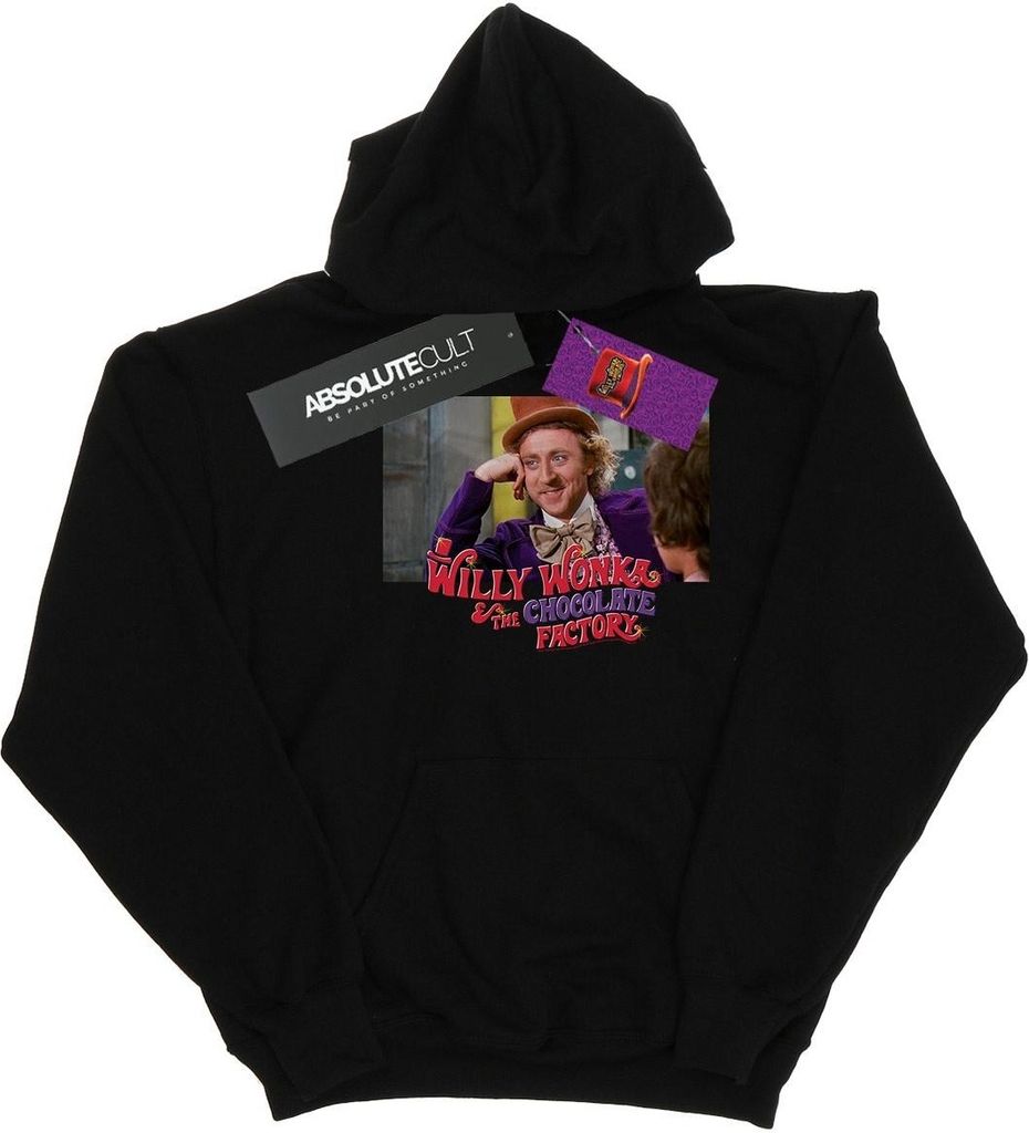 Willy Wonka & The Chocolate Factory - Kapuzenpullover für Jungen BI13469 (116) (Schwarz)