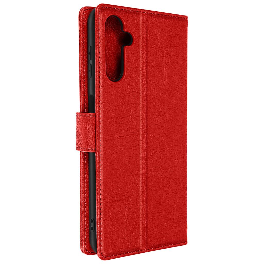 Etui Kunstleder mit Standfunktion für Samsung Galaxy A14 4G / 5G – Rot