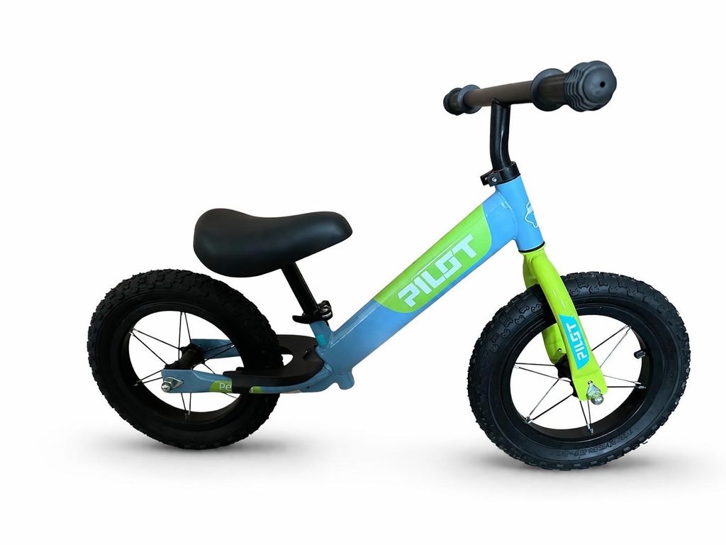Kid's Balance Bike 12 Zoll, Pilot Bike Ferin, Wheels Alloy Rims W/Steel Hubs, Color Blue