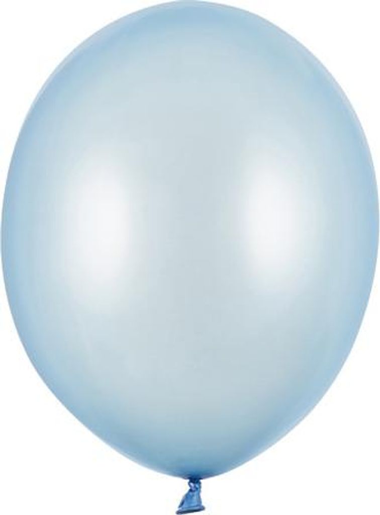 Strong Balloons 27cm, Metallic Baby Blue (1 Packung / 100 Stück)