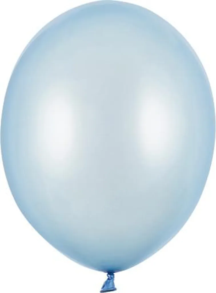 100 Ballons Métallisés Bleu Bébé 27cm - Haute Résistance et Longue Durée