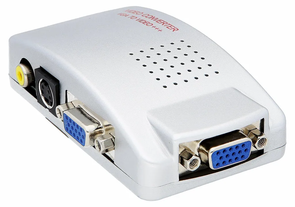 Adaptateur Vidéo Composite CVBS et S-Video vers VGA avec Sortie PC 1080p