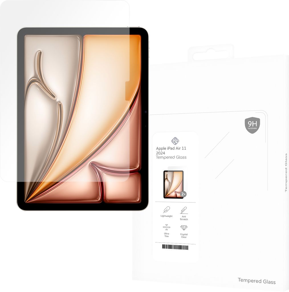 Schutzfolie Apple iPad Air 11 2024, iPad Air 11 2025 - Panzerglas - Cazy - Transparant