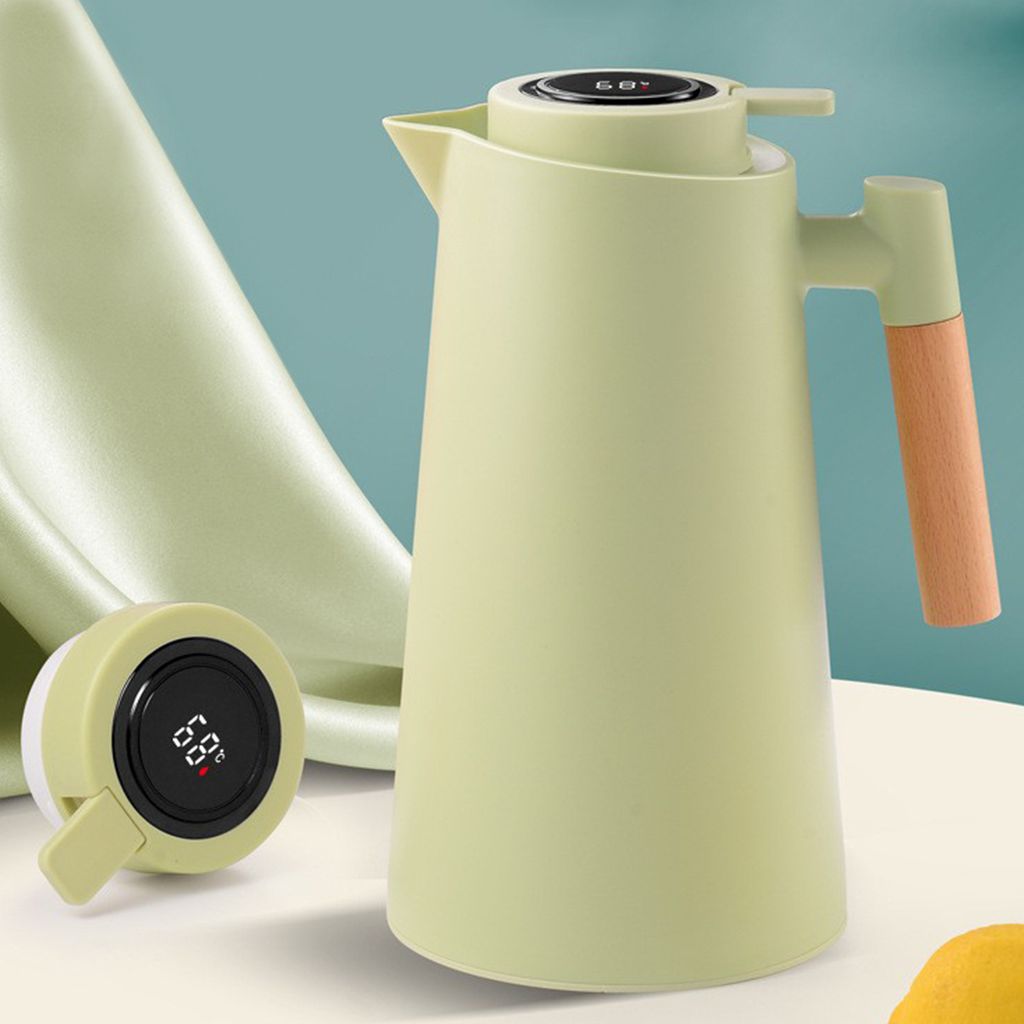 Thermoskanne 1L Isolierkanne mit Temperaturanzeige und Produktbild 