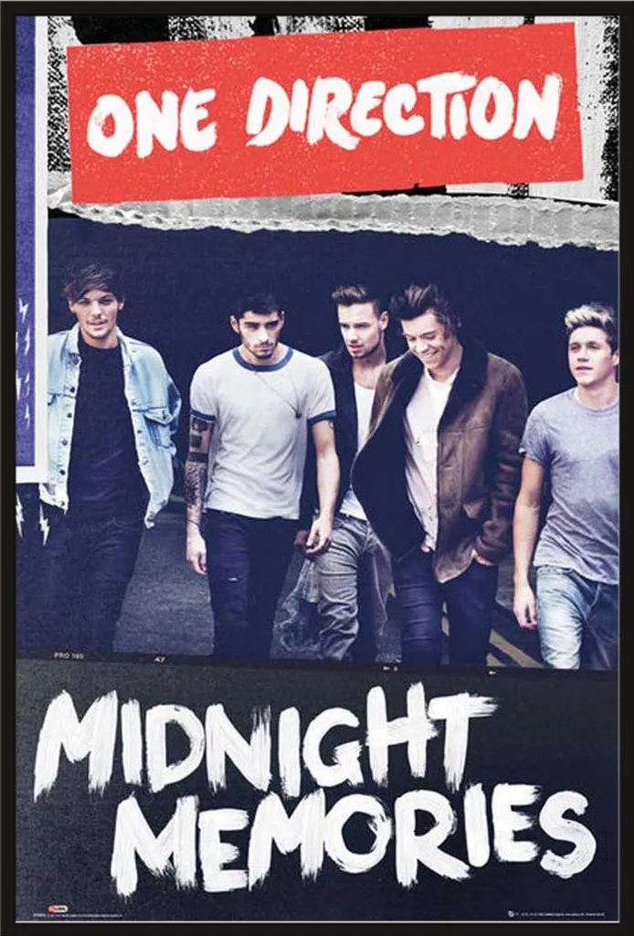 Affiche One Direction Portrait Album avec Cadre Shinsuke Maxi Noir 61x91,5