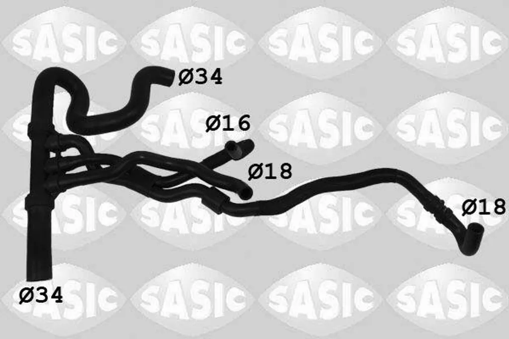 Durite de refroidissement pour Laguna - SASIC 3404202 remplace 215030007N