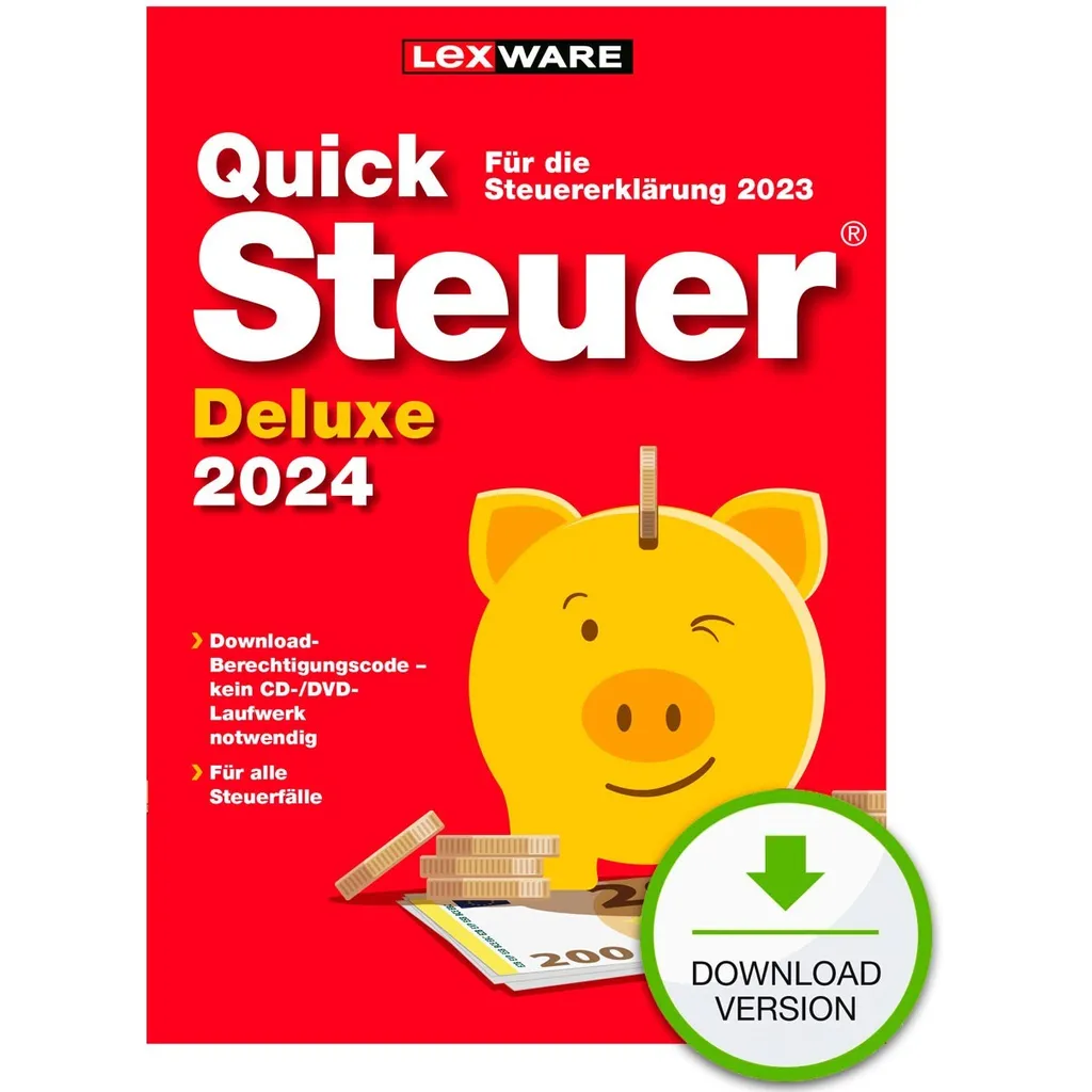 Logiciel de calcul d'impôt Lexware Quicksteuer Deluxe 2024 ESD PC