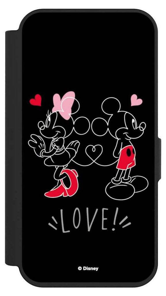 NIVOCASE Klapphülle für Apple iPhone 15 Pro Handyhülle aus Kunst Leder NIVOflip schwarz Disney Liebe