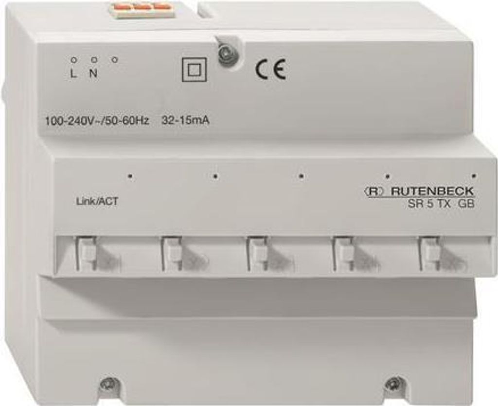 Rutenbeck Gigabit-Switch SR 5TX GB f.REG-Montage 23510503
