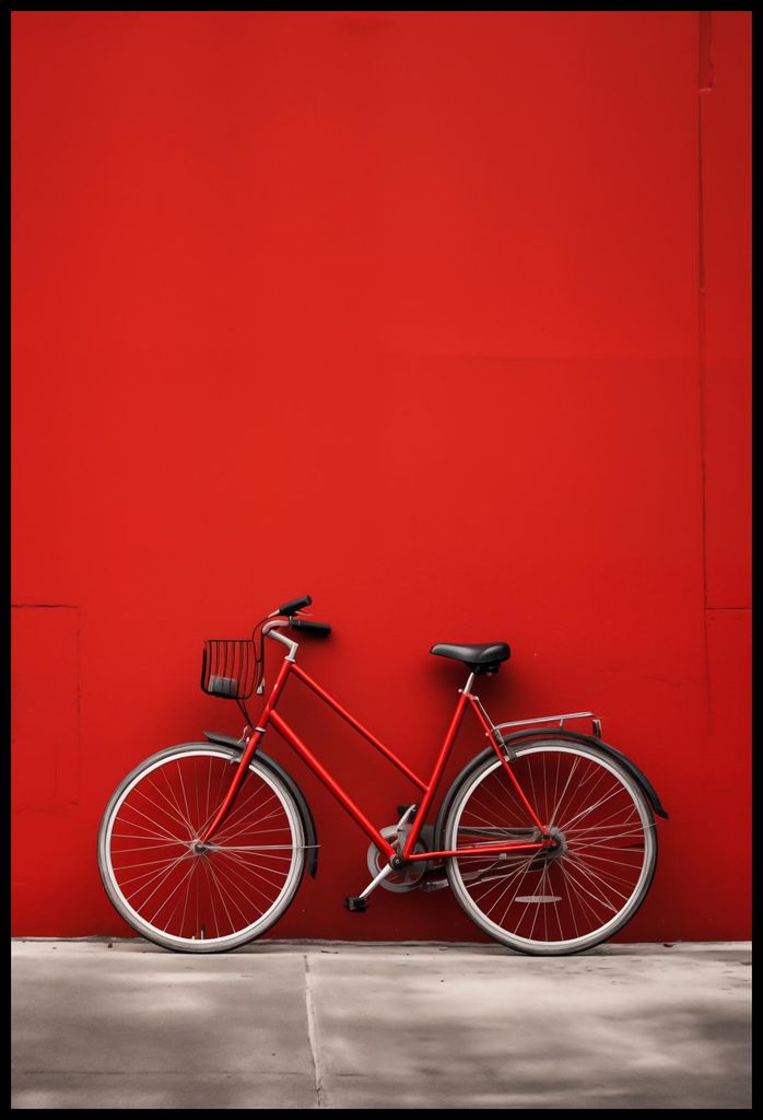 Plakat 67,5x100cm Roter Fahrrad