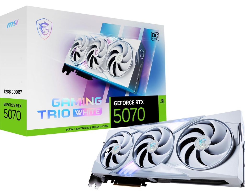 MSI GAMING GeForce RTX 5070 12G TRIO OC WHITE NVIDIA 12 GB Produktbild 