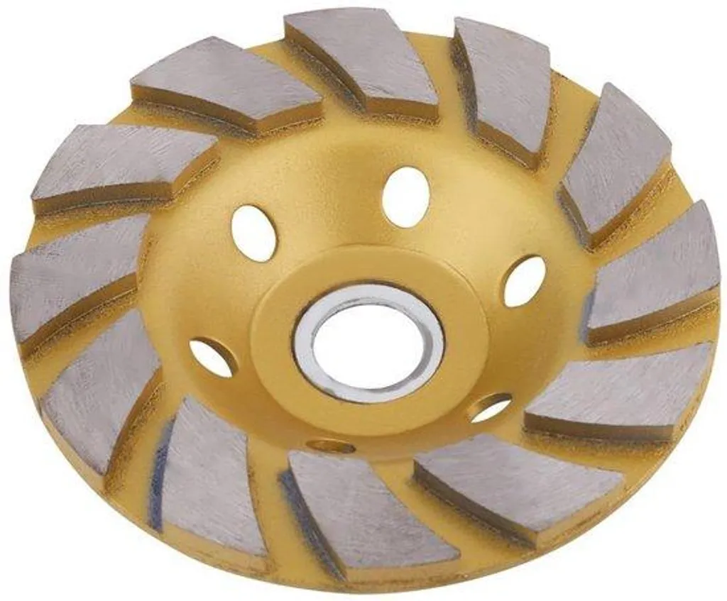Outil de polissage marbre et béton 10 cm avec 6 trous d'évacuation or