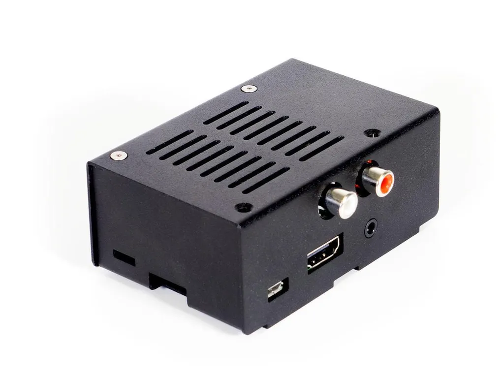 Boîtier en Acier Noir pour HiFiBerry DAC+ et Raspberry Pi 3 Modèle B B+