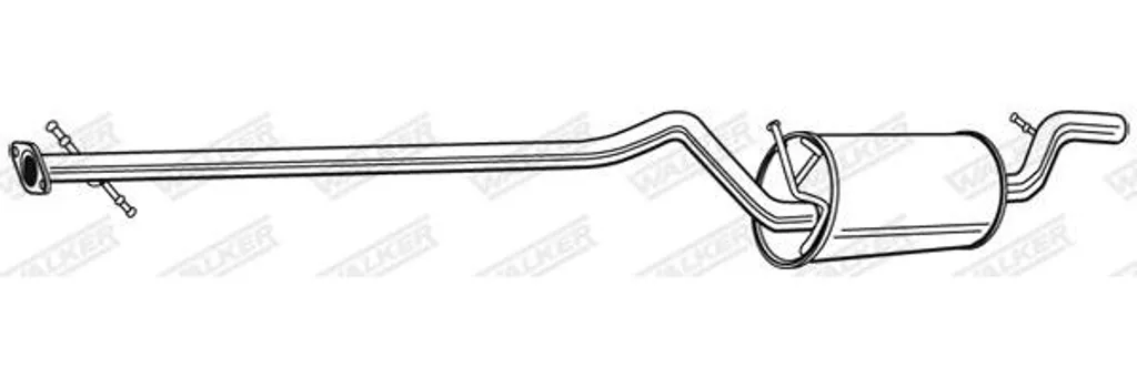 Silencieux central WALKER 22654 pour Transit et Tourneo OE 1581937