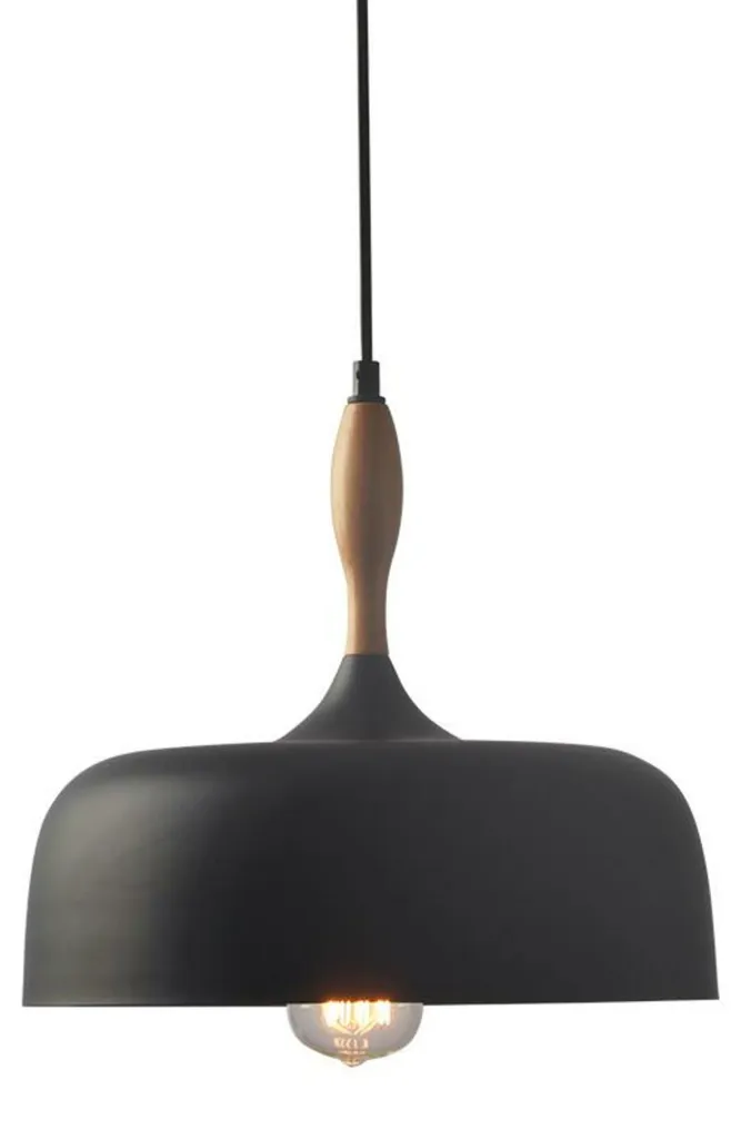Suspension vintage ACA noire pour moderniser un intérieur ancien 32cm