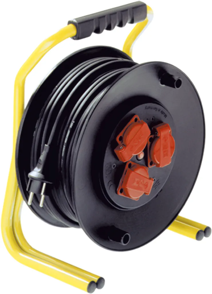 Enrouleur de câble BACHMANN 40m CEE IP44 H07RN-F3G1,5 pro et robuste