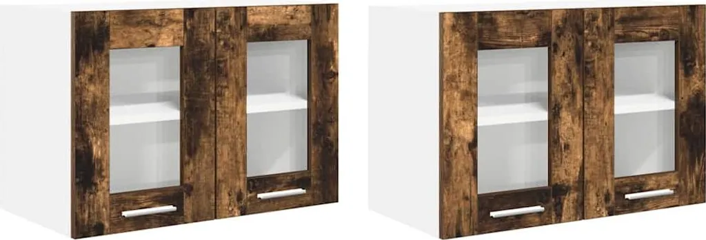 Set 2 Armadietti Pensili vidaXL Rovere Fumé 60cm | Casa Accogliente