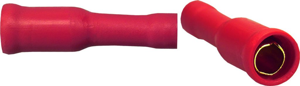 Sinuslive Rundsteckhülse RH-1,5 vergoldet rot 0,75mm² - 1,5mm² 10 Stück