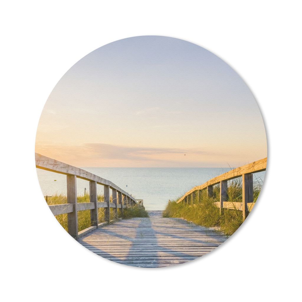 MuchoWow Mauspad Mousepad Ruhiger Strand in Deutschland bei Sonnenuntergang 40x40 cm - Mousepads - Maus Mat - Pad - Mausunterlage - Schreibtisch ...